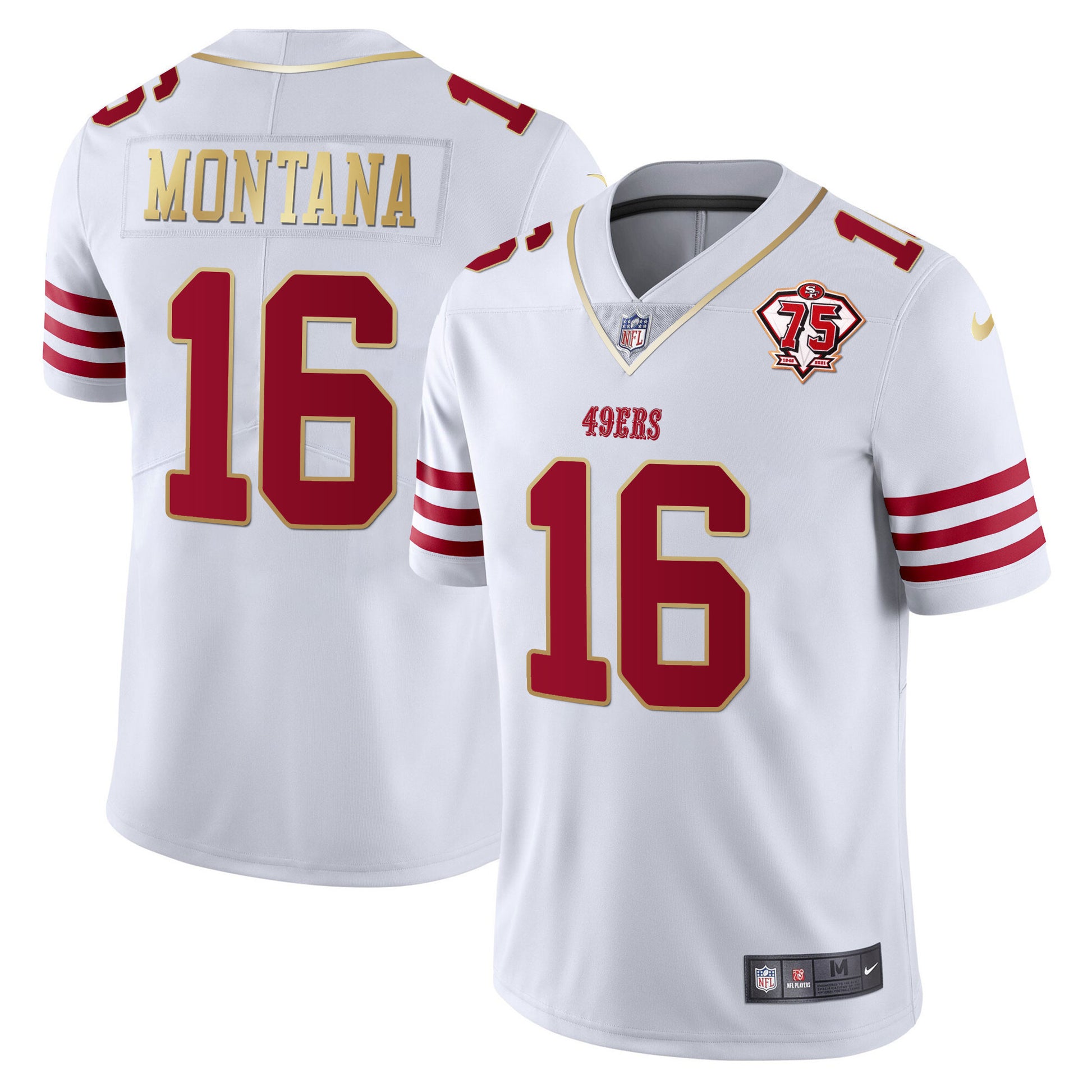 Men's 49ers Vapor Gold Jersey Collection - All Stitched