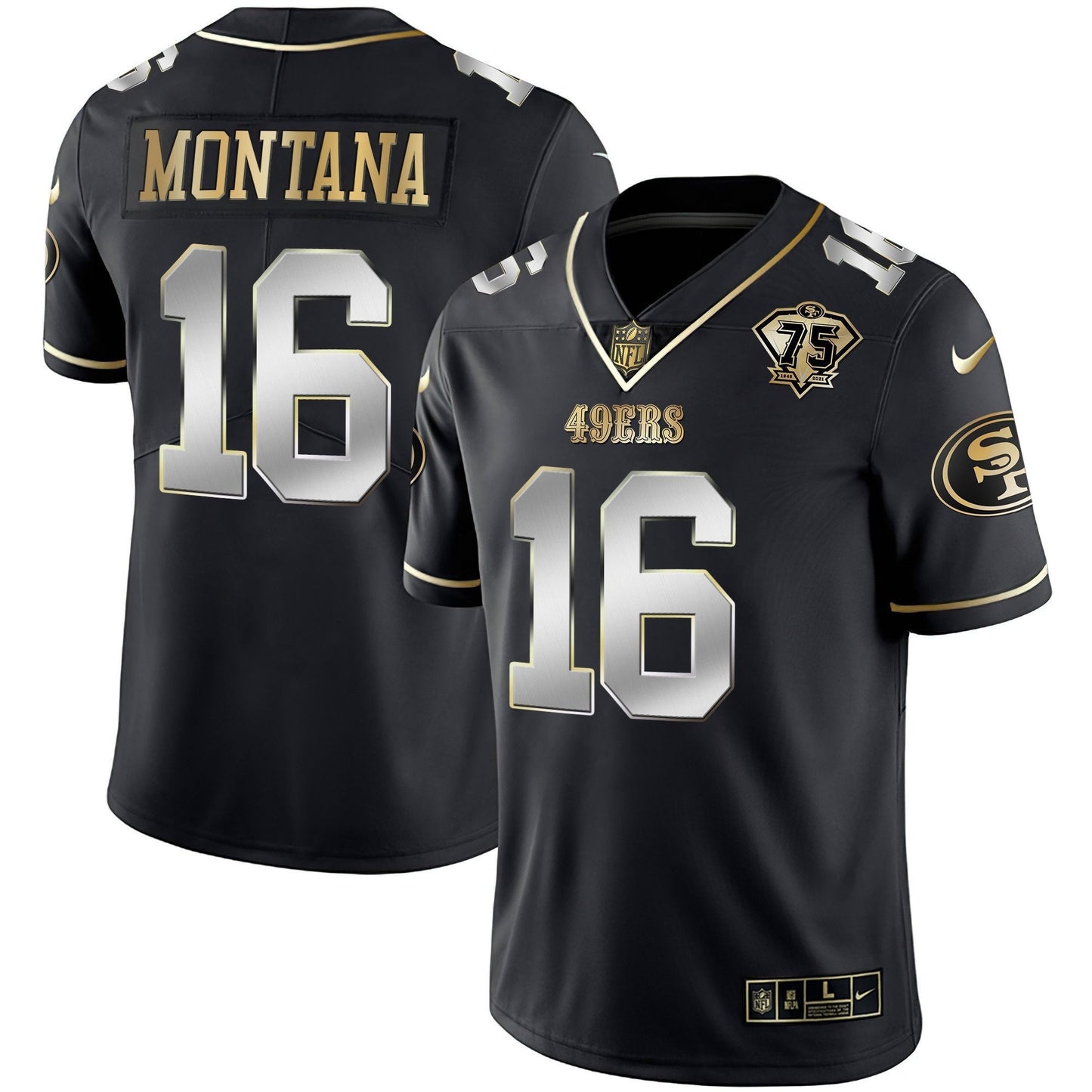 Men's 49ers Vapor Gold Jersey Collection - All Stitched