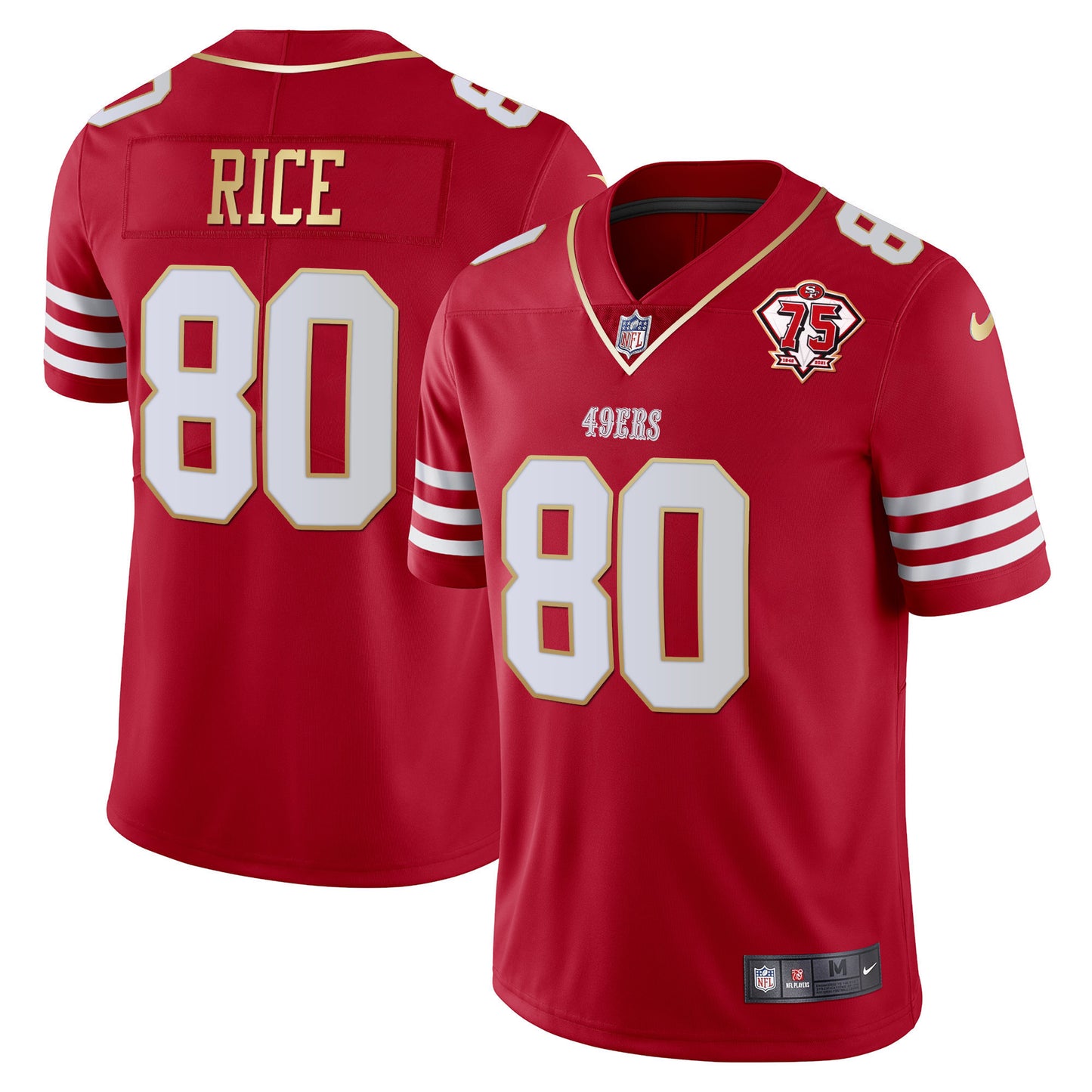 Men's 49ers Vapor Gold Jersey Collection - All Stitched
