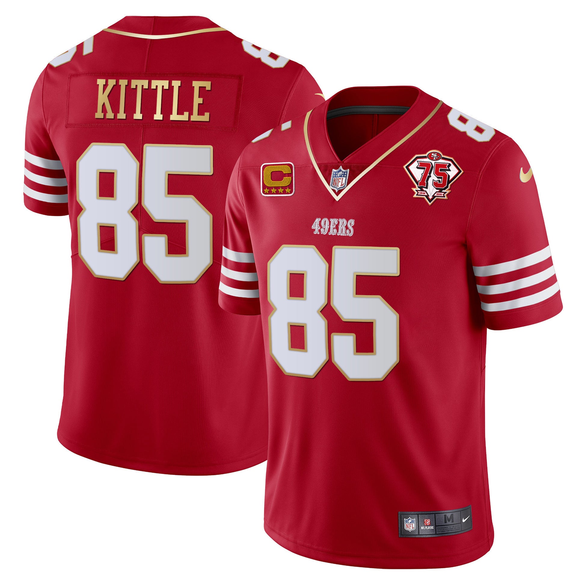 Men's 49ers Vapor Gold Jersey Collection - All Stitched