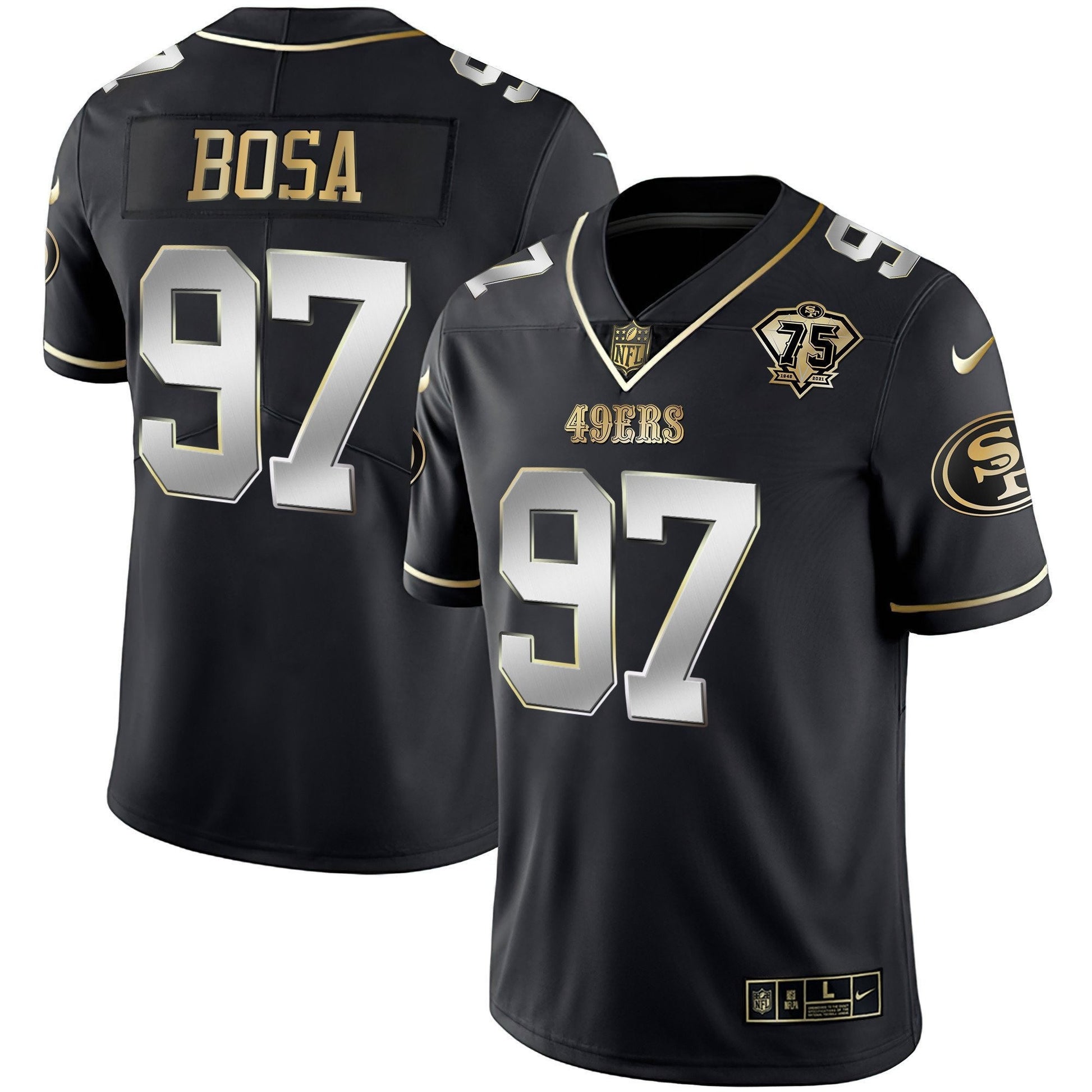 Men's 49ers Vapor Gold Jersey Collection - All Stitched