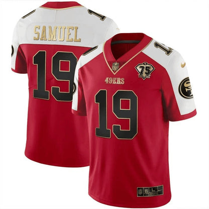 Men's 49ers Vapor Gold Jersey Collection - All Stitched
