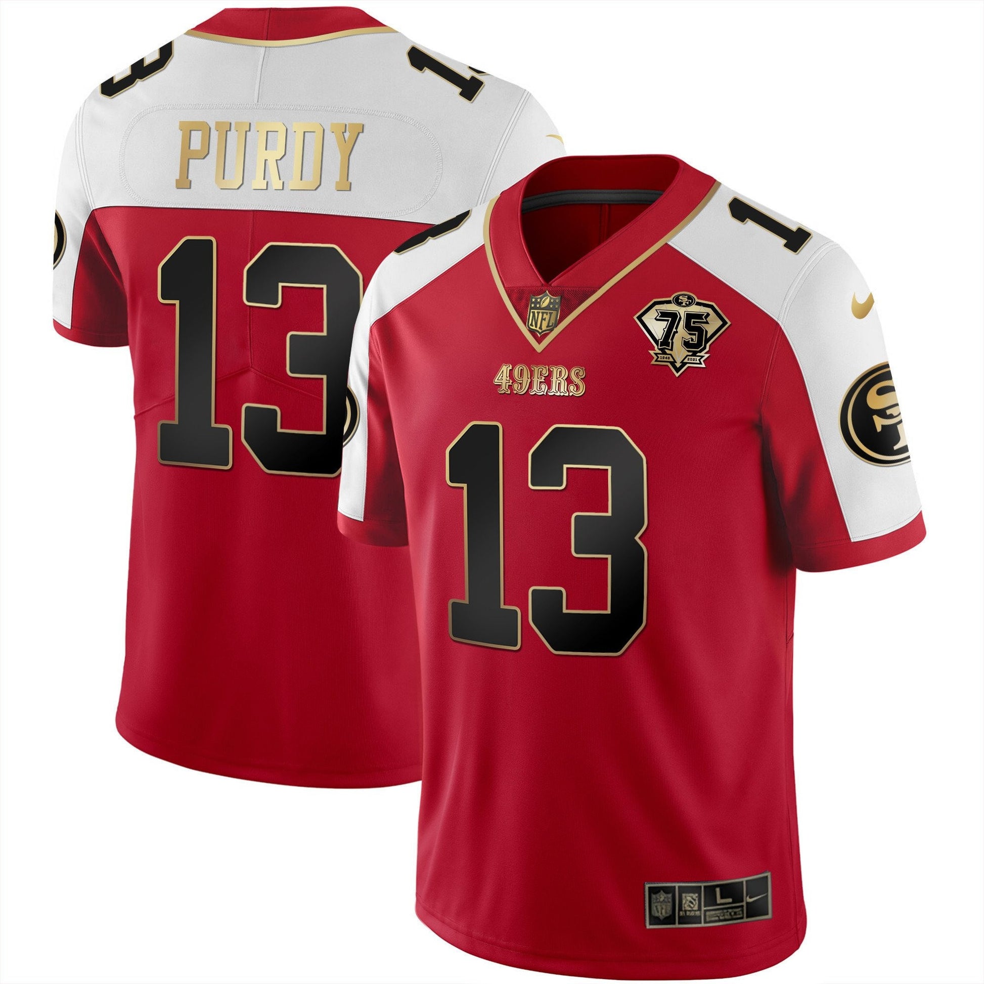 Men's 49ers Vapor Gold Jersey Collection - All Stitched