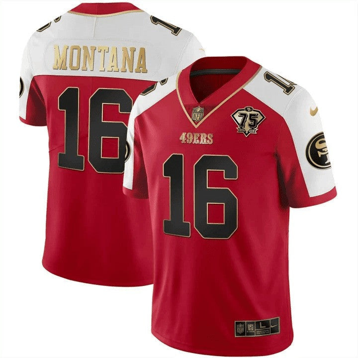 Men's 49ers Vapor Gold Jersey Collection - All Stitched