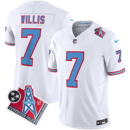 Men's Titans 1997 Throwback Limited Vapor Jersey V2 - All Stitched