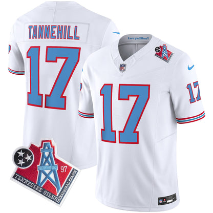 Men's Titans 1997 Throwback Limited Vapor Jersey V2 - All Stitched