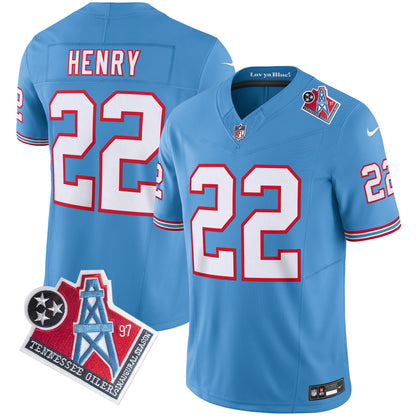 Men's Titans 1997 Throwback Limited Vapor Jersey V2 - All Stitched
