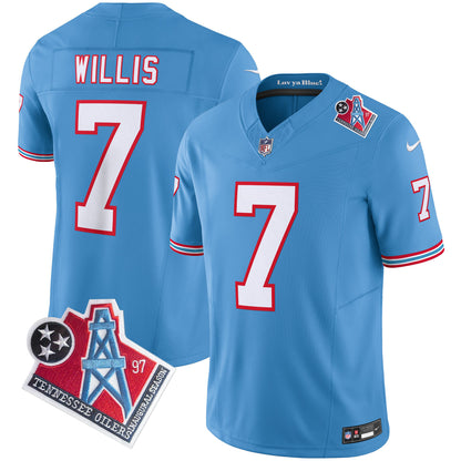 Men's Titans 1997 Throwback Limited Vapor Jersey V2 - All Stitched