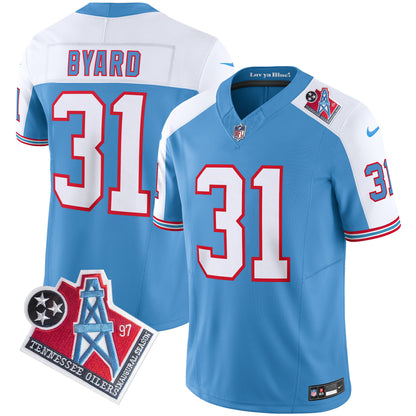 Men's Titans 1997 Throwback Limited Vapor Jersey V2 - All Stitched
