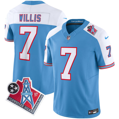 Men's Titans 1997 Throwback Limited Vapor Jersey V2 - All Stitched