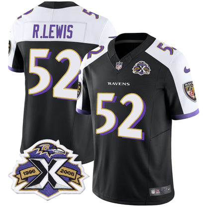 Men's Ravens 2005 Throwback Black Vapor Limited Jersey - All Stitched