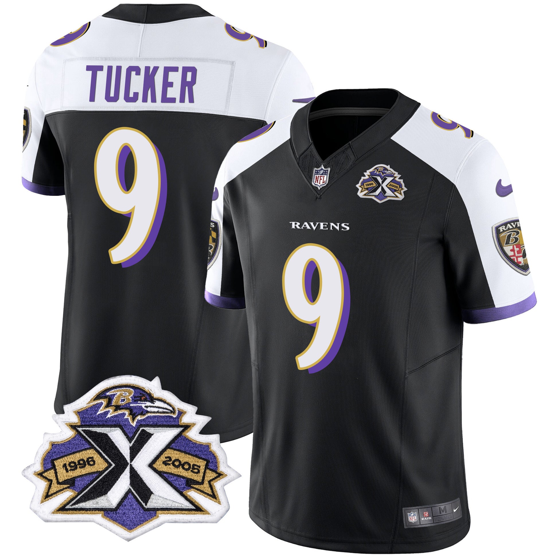 Men's Ravens 2005 Throwback Black Vapor Limited Jersey - All Stitched