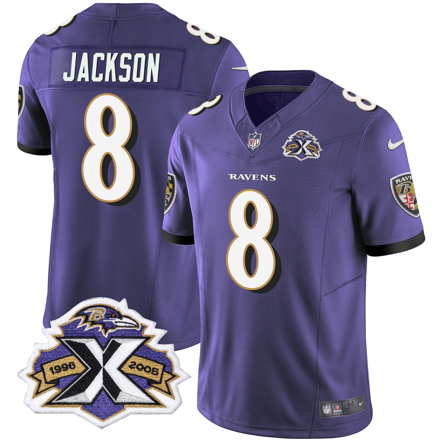 Men's Ravens 2005 Throwback Black Vapor Limited Jersey - All Stitched