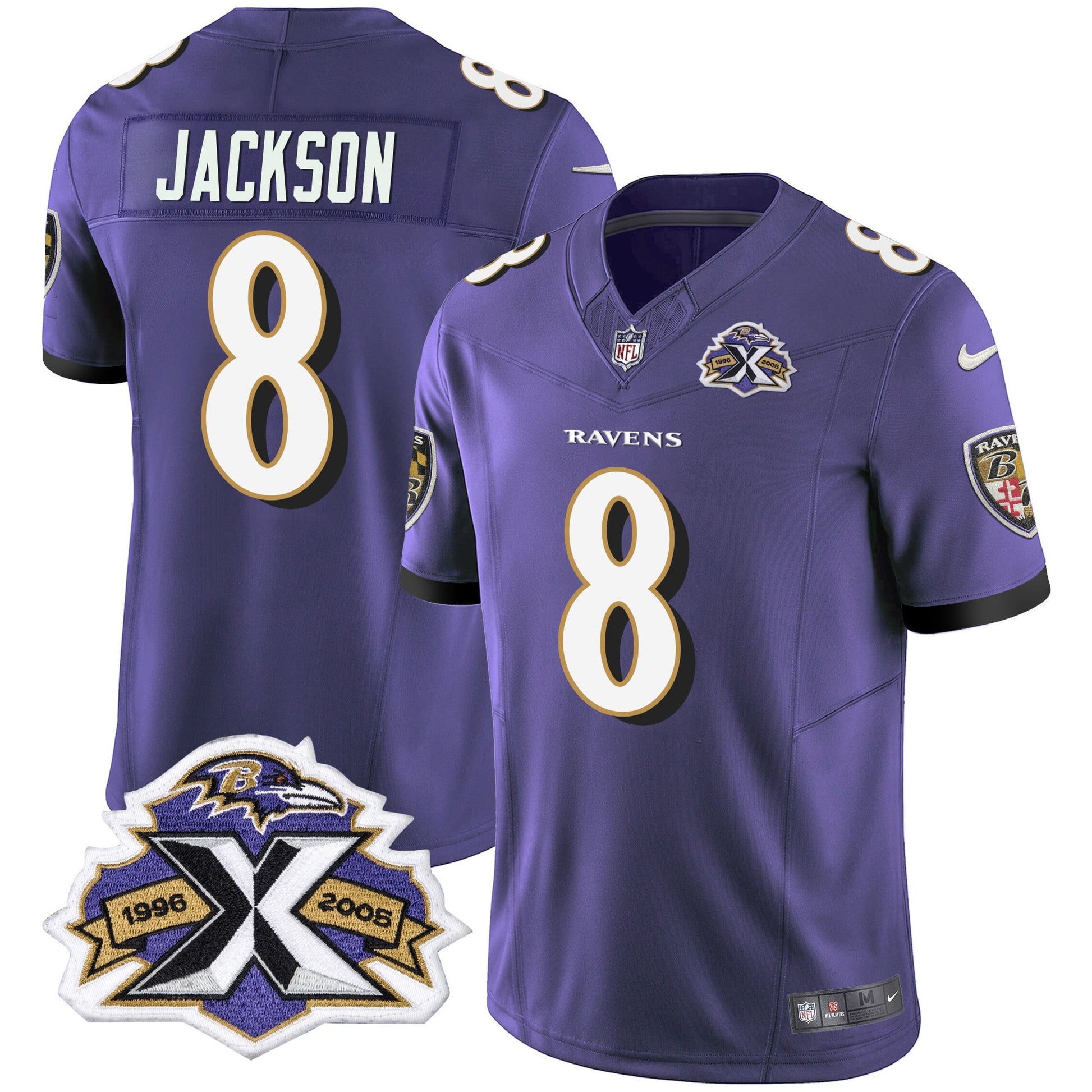 Men's Ravens 2005 Throwback Black Vapor Limited Jersey - All Stitched