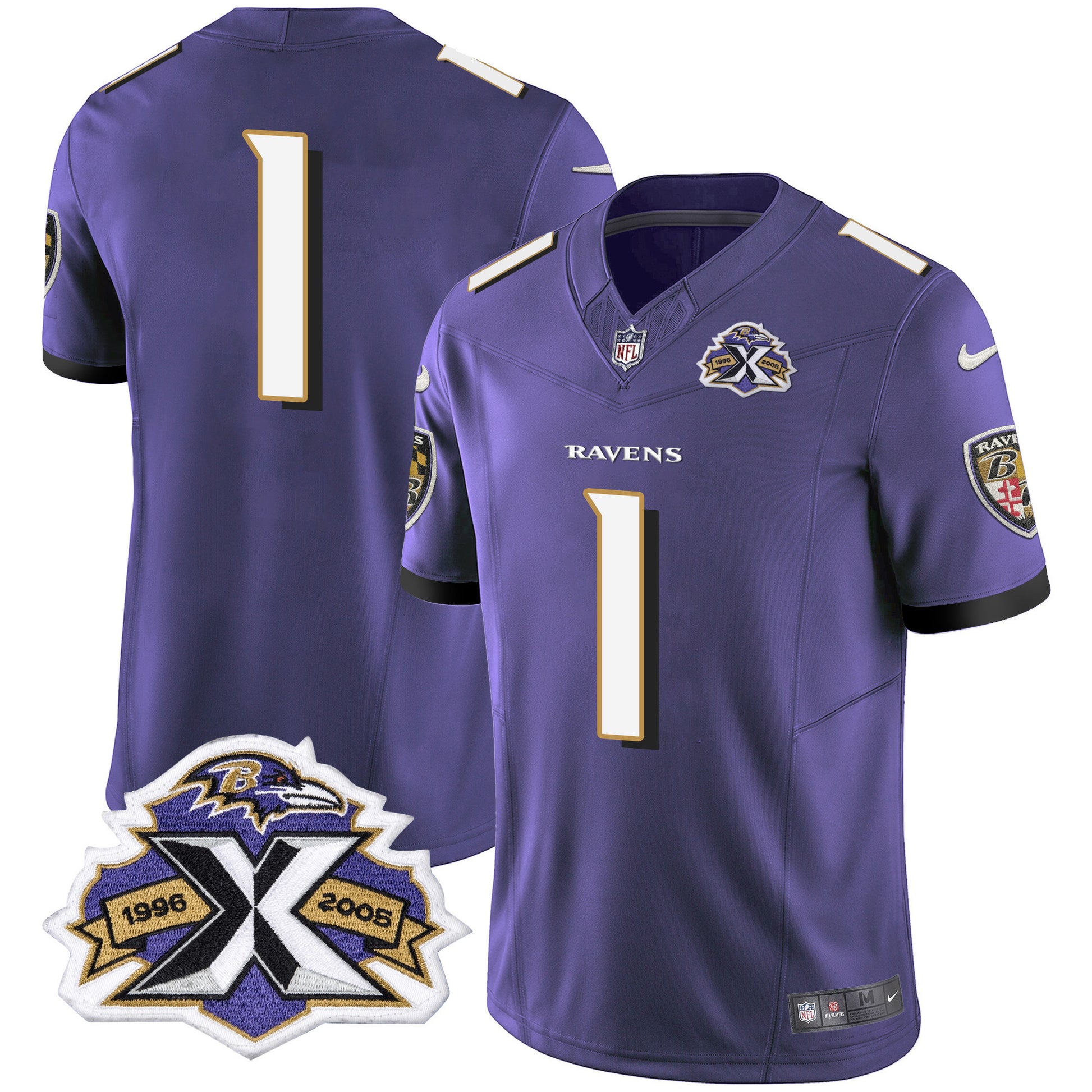 Men's Ravens 2005 Throwback Black Vapor Limited Jersey - All Stitched