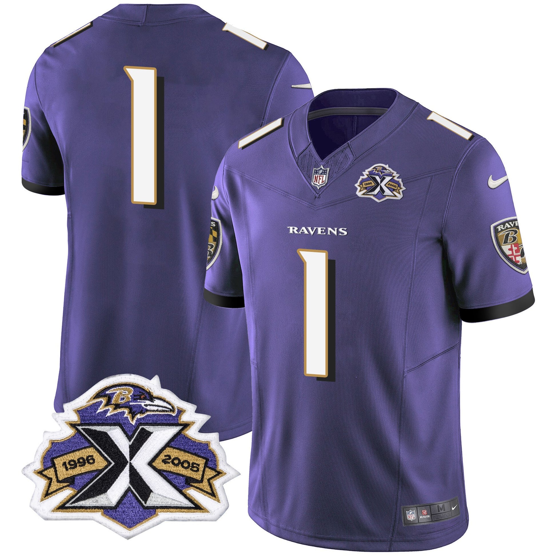Men's Ravens 2005 Throwback Black Vapor Limited Jersey - All Stitched