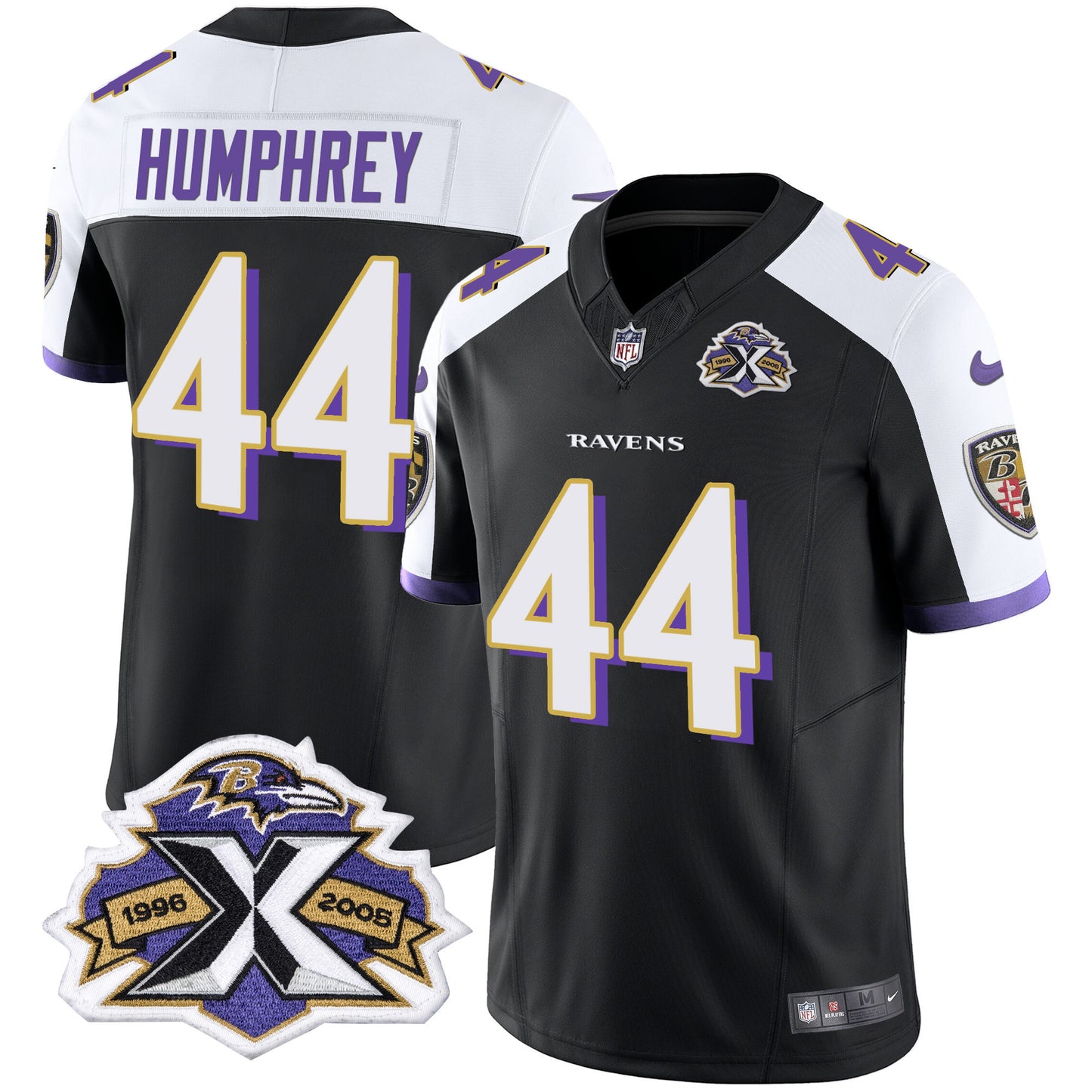 Men's Ravens 2005 Throwback Black Vapor Limited Jersey - All Stitched