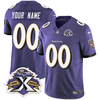 Ravens 2005 Throwback Vapor Limited Custom Jersey - All Stitched