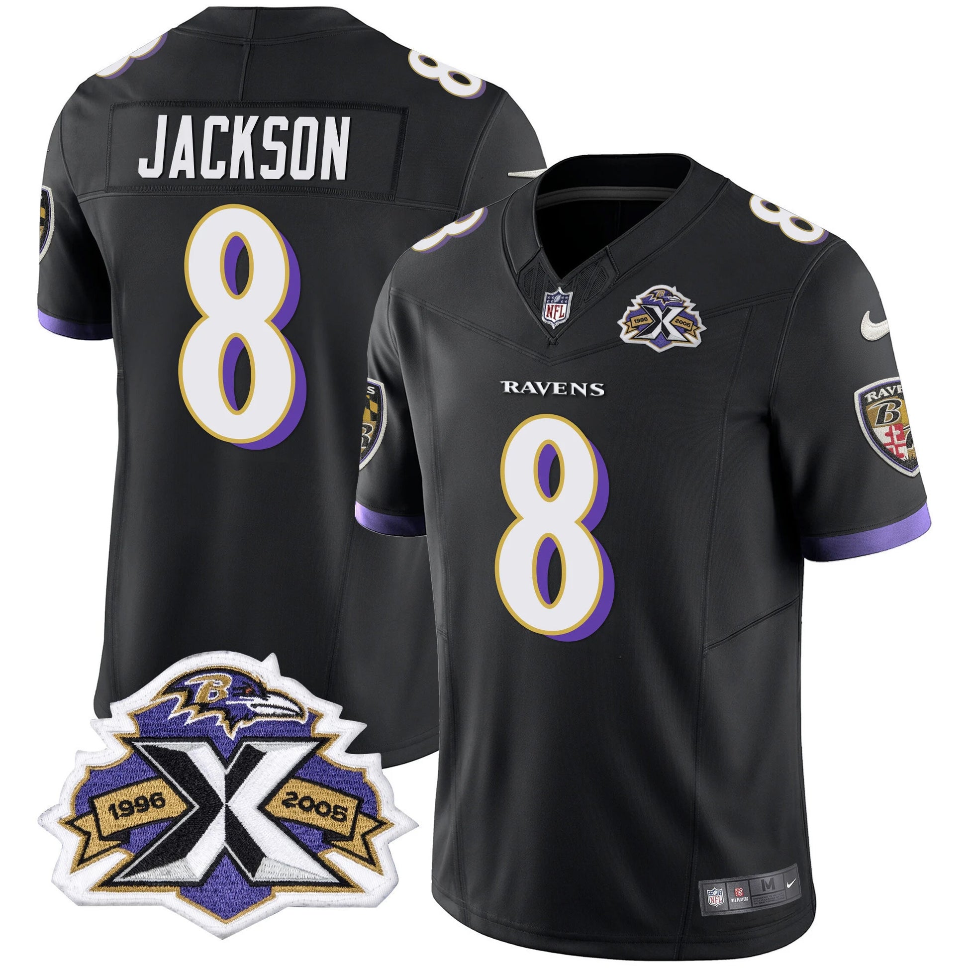 Men's Ravens 2005 Throwback Black Vapor Limited Jersey - All Stitched