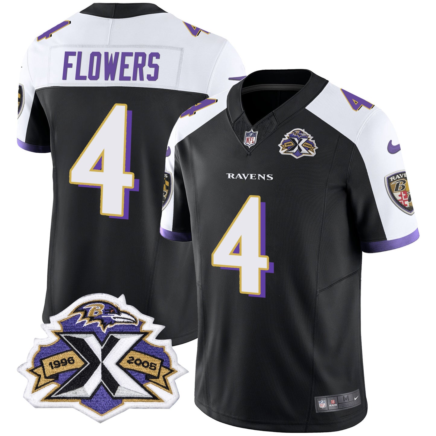 Men's Ravens 2005 Throwback Black Vapor Limited Jersey - All Stitched