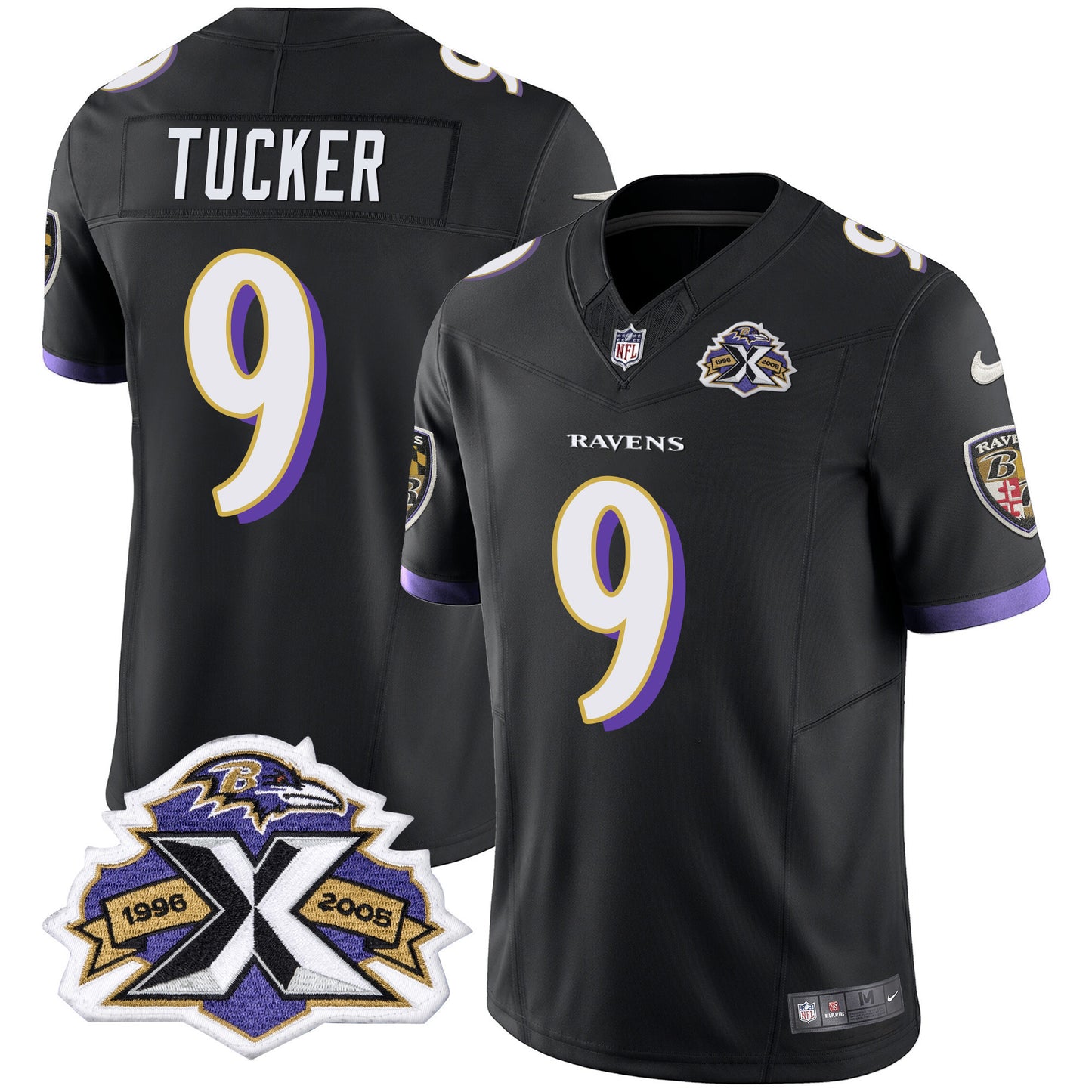 Men's Ravens 2005 Throwback Black Vapor Limited Jersey - All Stitched