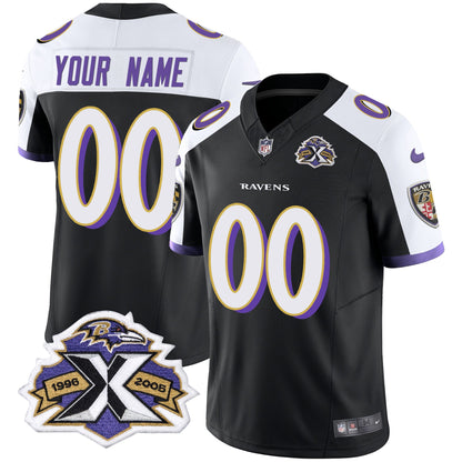 Ravens 2005 Throwback Vapor Limited Custom Jersey - All Stitched