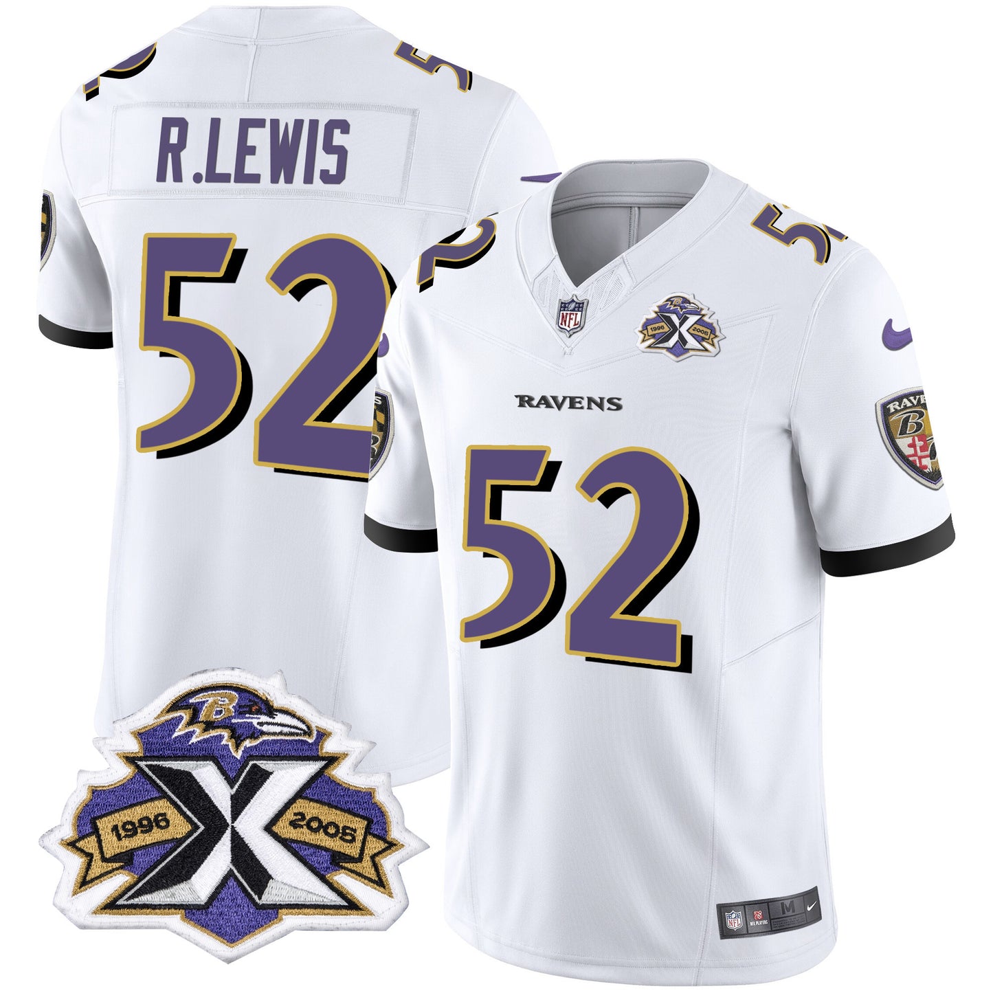 Men's Ravens 2005 Throwback Black Vapor Limited Jersey - All Stitched