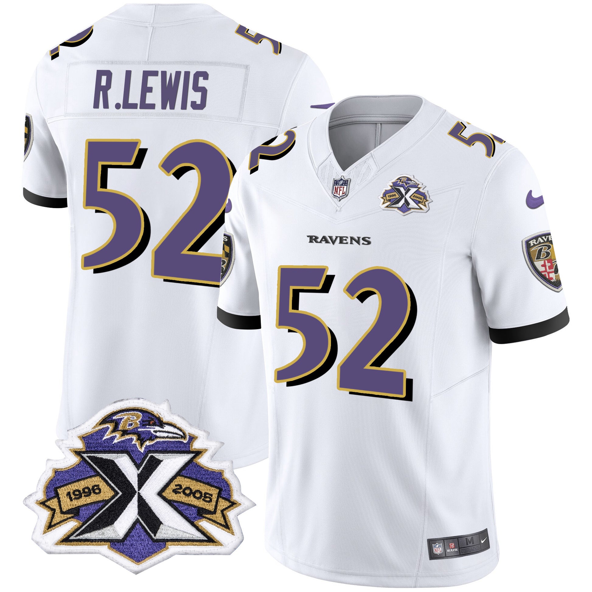 Men's Ravens 2005 Throwback Black Vapor Limited Jersey - All Stitched