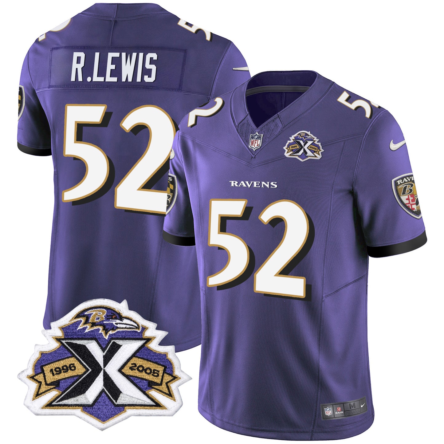 Men's Ravens 2005 Throwback Black Vapor Limited Jersey - All Stitched