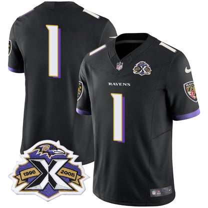 Men's Ravens 2005 Throwback Black Vapor Limited Jersey - All Stitched