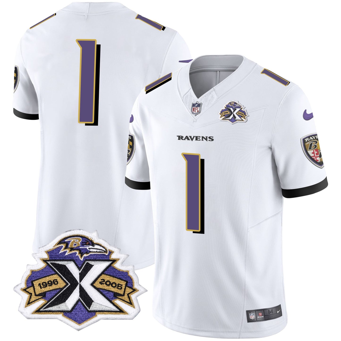 Men's Ravens 2005 Throwback Black Vapor Limited Jersey - All Stitched