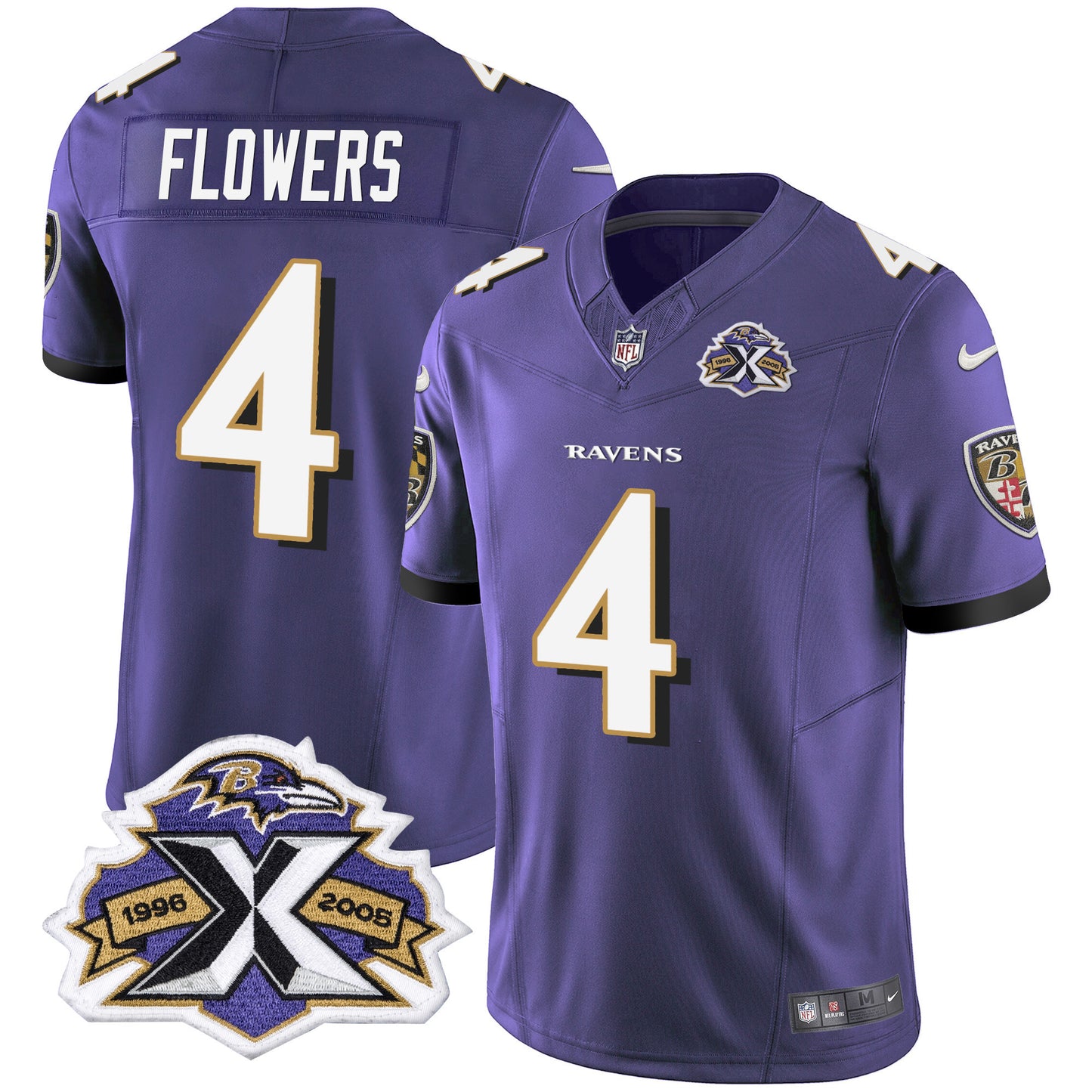 Men's Ravens 2005 Throwback Black Vapor Limited Jersey - All Stitched