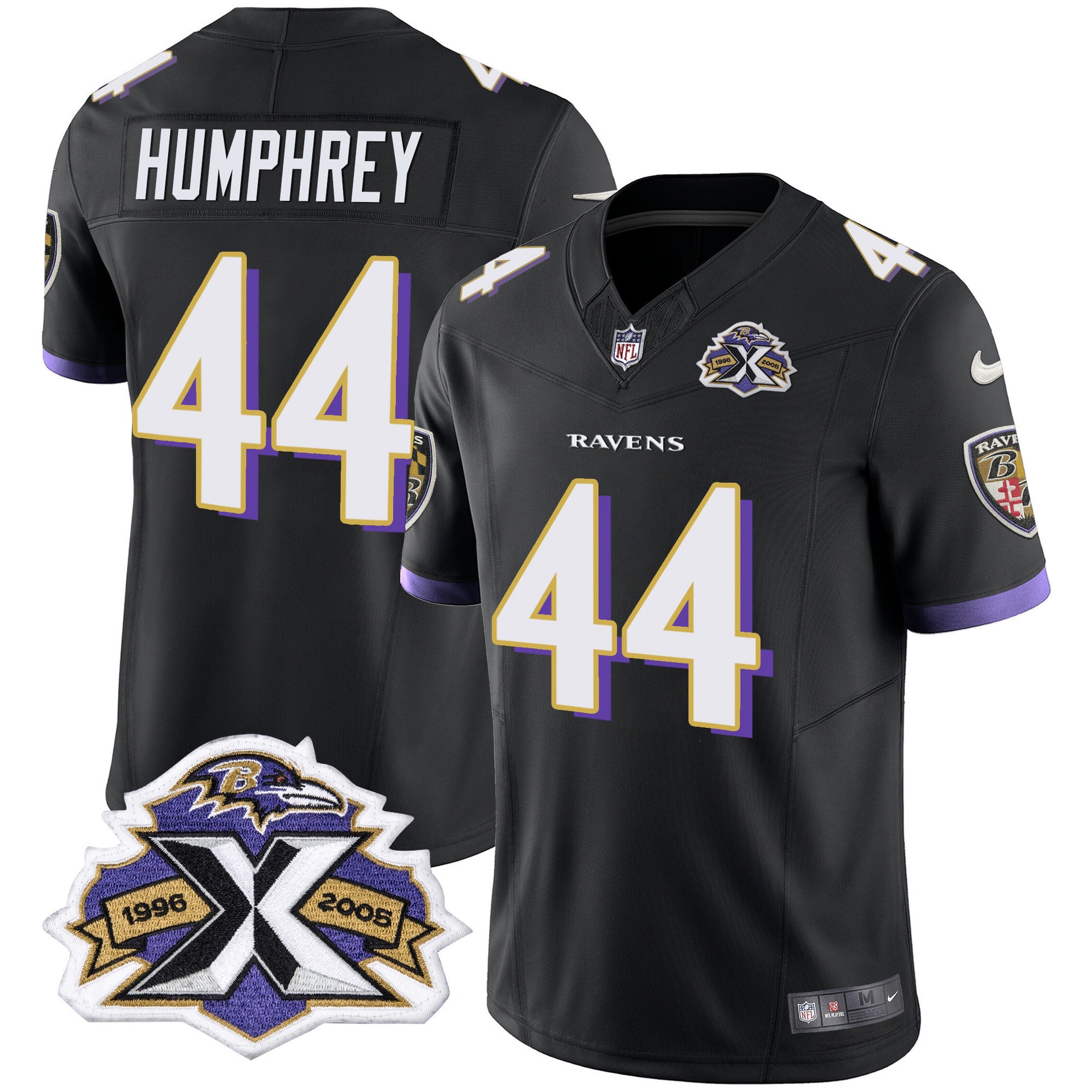 Men's Ravens 2005 Throwback Black Vapor Limited Jersey - All Stitched
