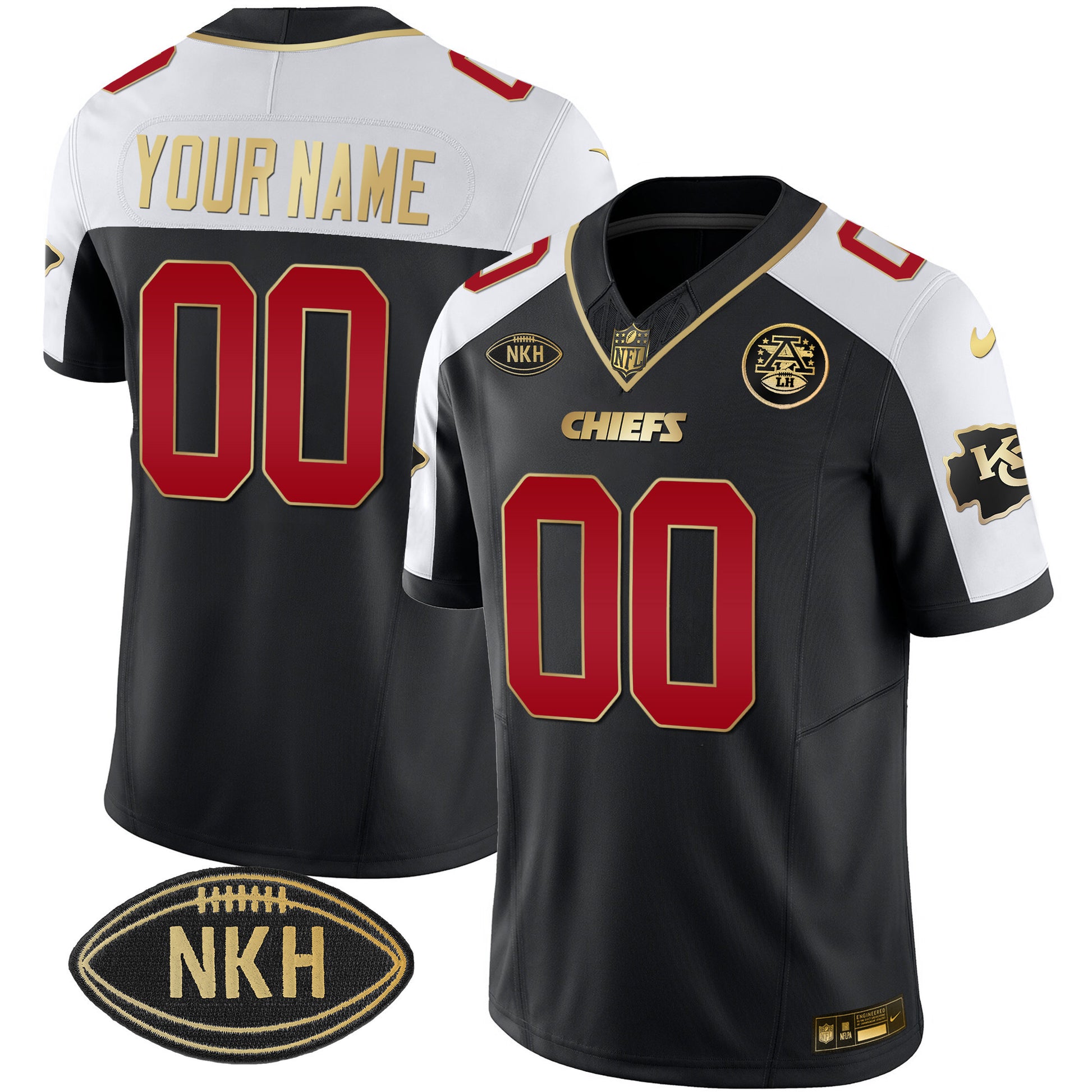 Chiefs NKH Patch 2023 Vapor Limited Custom Jersey - All Stitched
