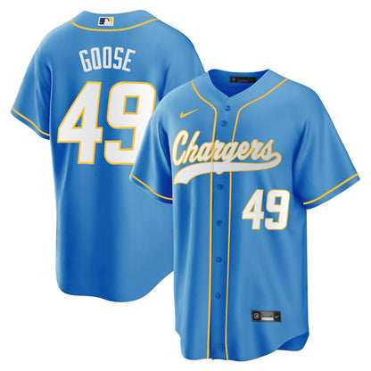 Goose #49 Chargers Baseball Jersey - All Stitched