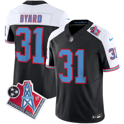 Men's Titans 1997 Throwback Limited Vapor Jersey V2 - All Stitched