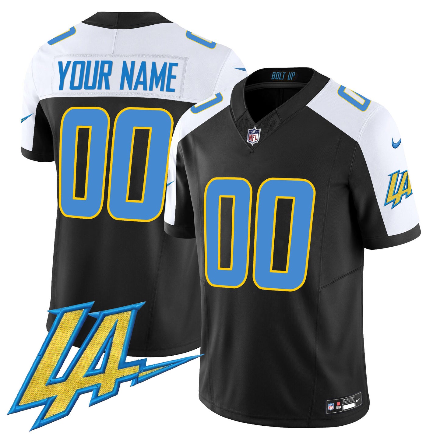 Chargers Vapor Limited Custom Jersey V2 - All Stitched
