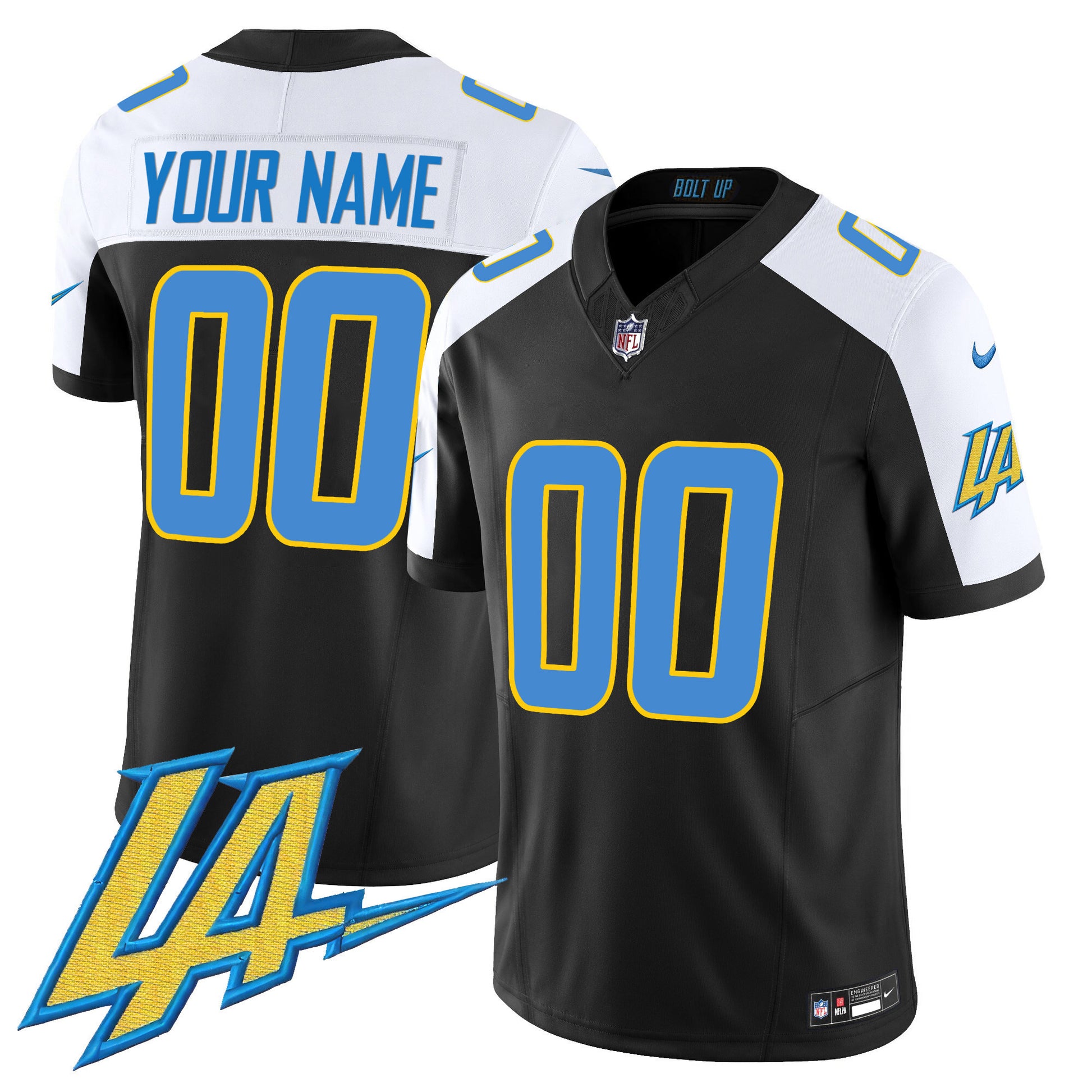 Chargers Vapor Limited Custom Jersey V2 - All Stitched