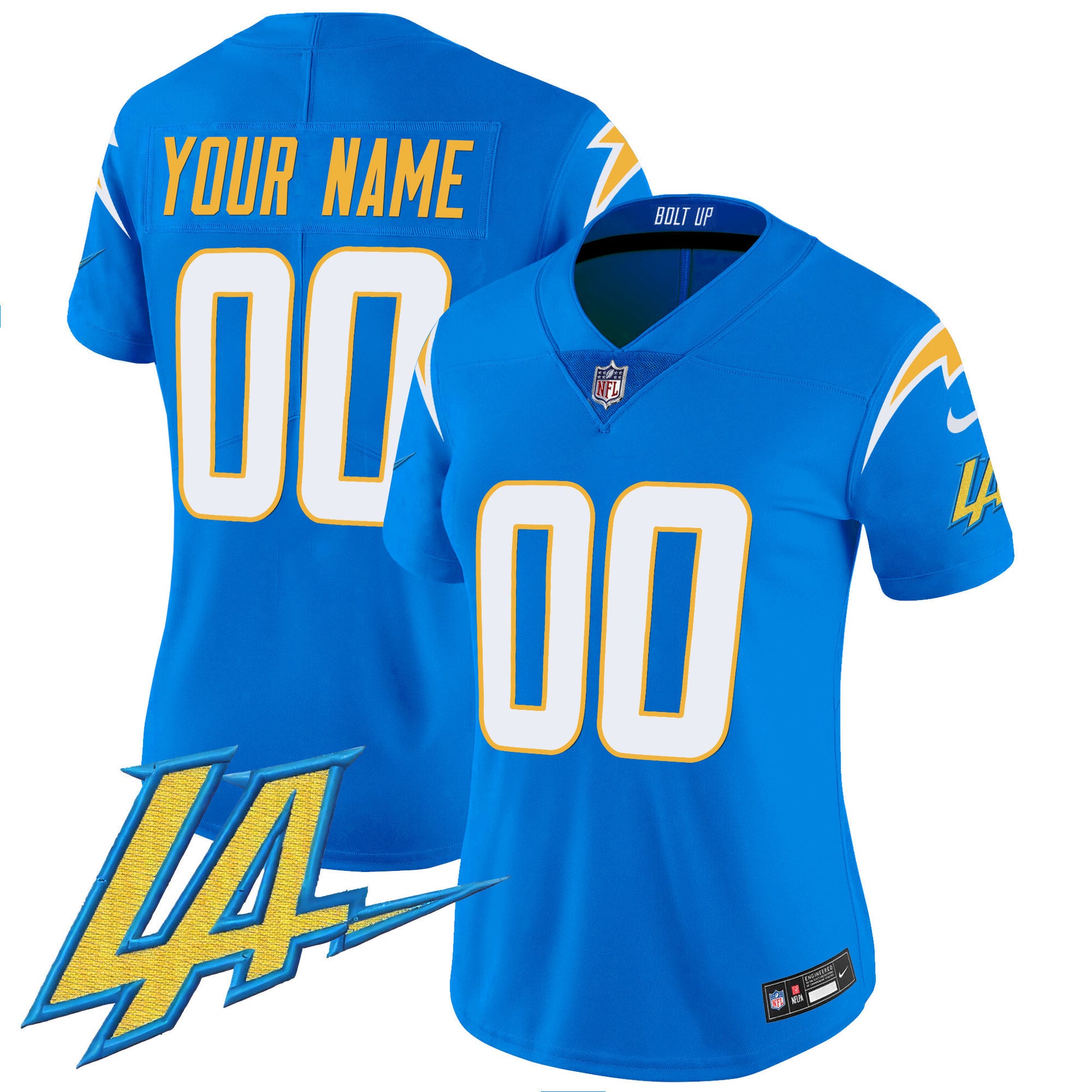 Chargers Vapor Limited Custom Jersey V2 - All Stitched