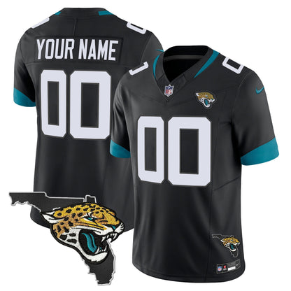 Jacksonville Jaguars Florida Patch Vapor Custom Jersey - All Stitched