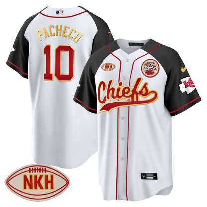Men's Chiefs NKH Patch Baseball Jersey - All Stitched