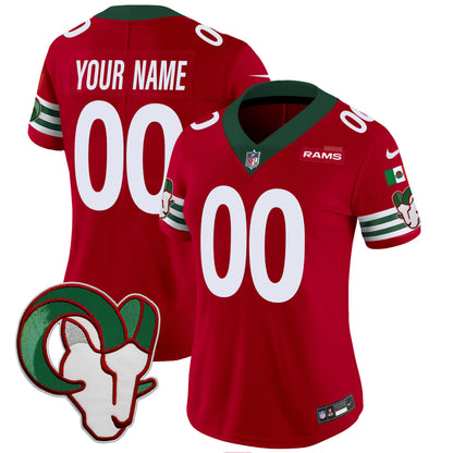 Rams Mexico Vapor Limited Custom Jersey - All Stitched