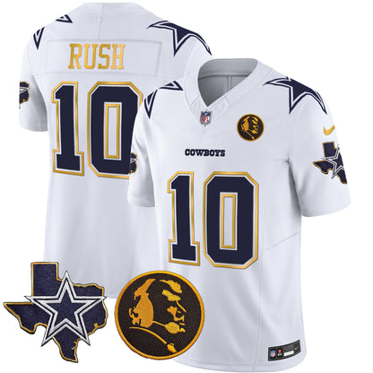 Men's Cowboys Texas & John Madden Patch Gold Trim Vapor Jersey - All Stitched