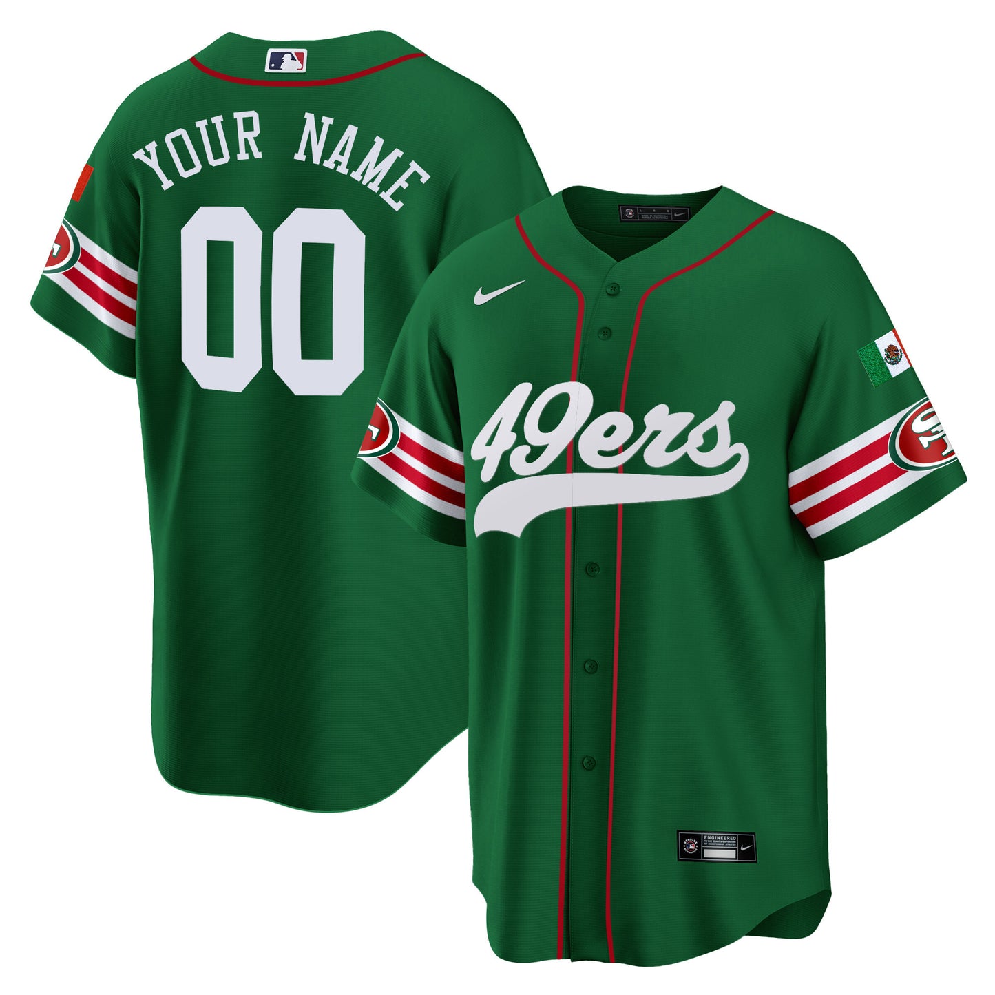 49ers Mexico Baseball Custom Jersey - All Stitched