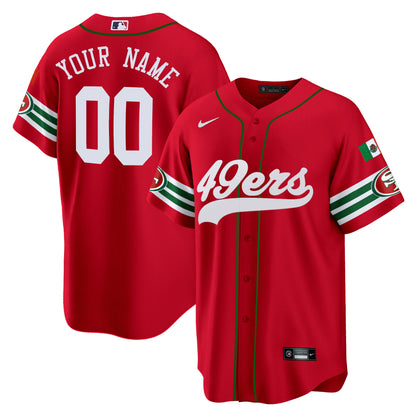 49ers Mexico Baseball Custom Jersey - All Stitched