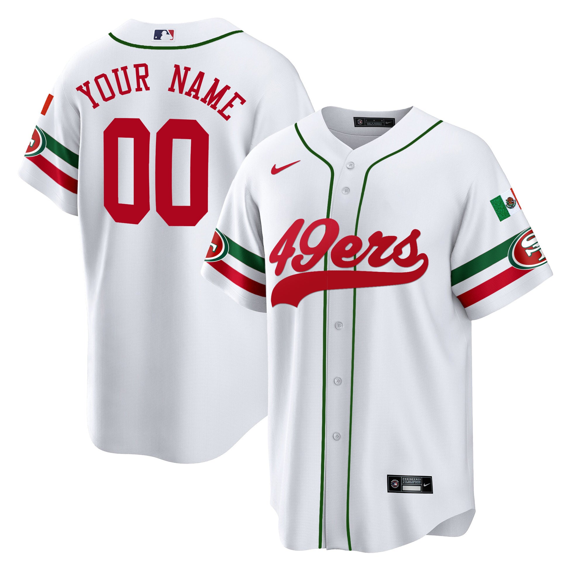 49ers Mexico Baseball Custom Jersey - All Stitched