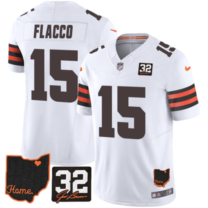 Joe Flacco Browns Vapor Jersey - All Stitched