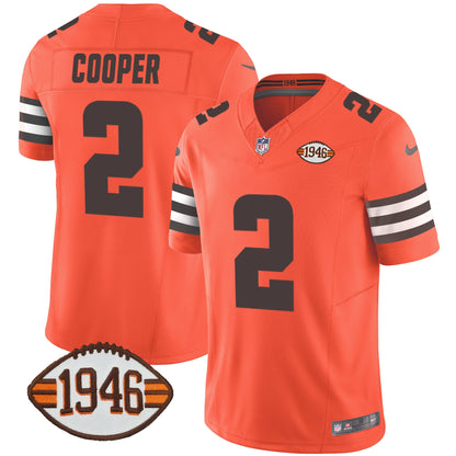 Men's Browns 1946 75th Anniversary Patch Jersey - All Stitched