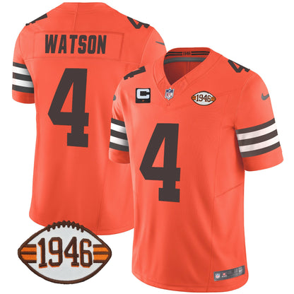 Men's Browns 1946 75th Anniversary Patch Jersey - All Stitched