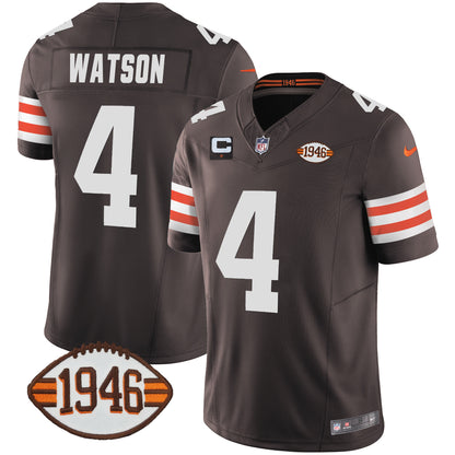 Men's Browns 1946 75th Anniversary Patch Jersey - All Stitched